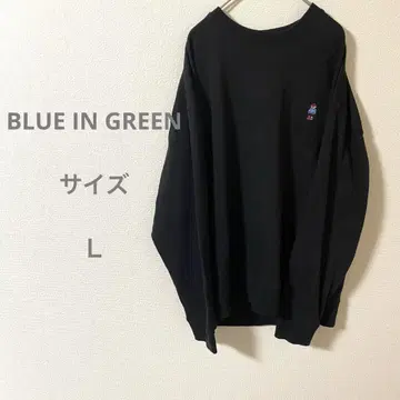 BLUE IN GREEN 블랙 오버 사이즈 맨투맨