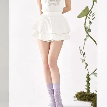 Darich 내로우 플리츠 티어드 미니 스커트 M