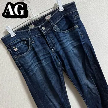 AG 스트레치 데님 팬츠 M 허니컴 가공 다크 네이비 USA 제작