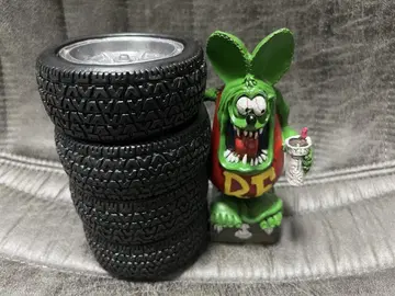 RAT FINK 타이어 펜 스탠드 랫 핀크 타이어 펜 스탠드