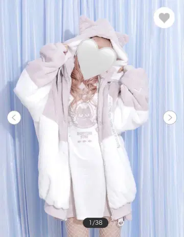 노에미 고양이 귀 퍼 블루종 핑크