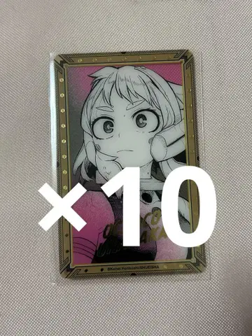 히로아카 전 원화전 금박 클리어 카드 우라라카 오챠코 10장