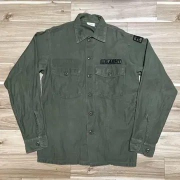 70's US ARMY OG-107 유틸리티 셔츠 15 1/2