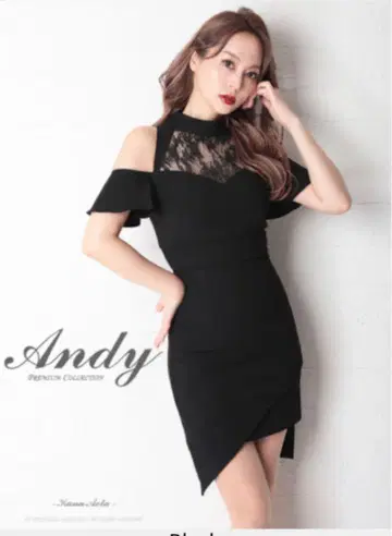 ANDY 블랙 미니 드레스
