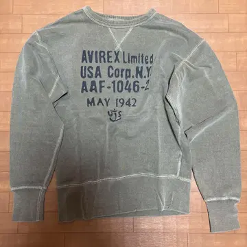 AVIREX 맨투맨 1942년제 모스그린