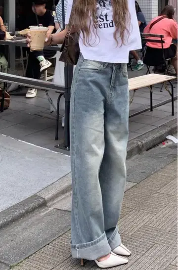 NUGU 레트로 와이드 데님 nugu