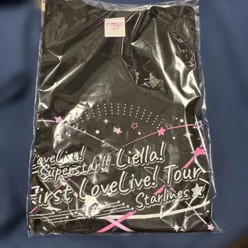 러브 라이브! 슈퍼스타 퍼스트 러브 라이브! 투어 티셔츠 블랙