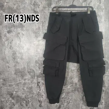FR(13)NDS 블랙 카고 팬츠 스트레치 소재