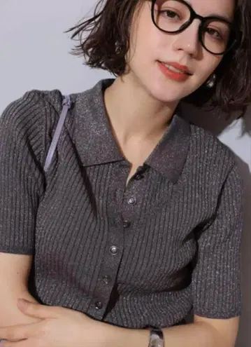 [ Arpege story ] 폴로 칼라 가디건 앙상블 새상품급