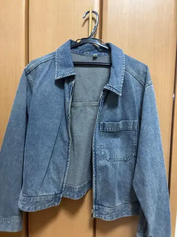 라이트 블루 숏 데님 자켓