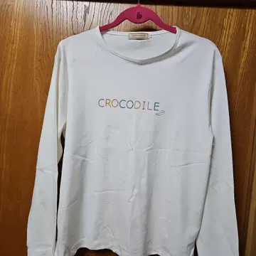 CROCODILE 프린트 로고 긴팔 티셔츠