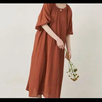 hinari 양류 볼륨 슬리브 원피스