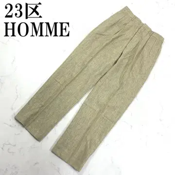 LA4214 23구 HOMME 턱이 있는 슬랙스 팬츠 베이지 79