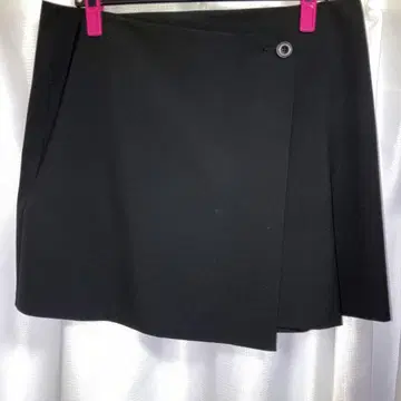블랙 랩 스타일 미니 스커트