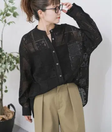 Spick & Span PE 레이스 셔츠