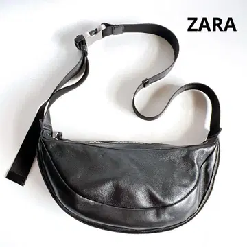 자라 ZARA 인조 가죽 바디백 사선 가케 블랙 유니섹스