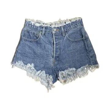 MOUSSY 프린지 데님 숏팬츠
