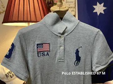 PoLo ESTABLISHED 67 여성용 폴로 셔츠 M 그레이