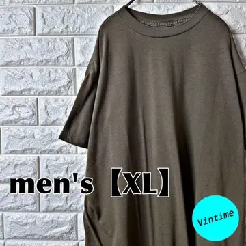 AK8 [무지 티셔츠] 카키 [남성용 XL]