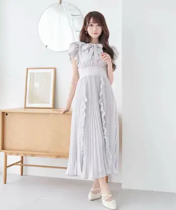 rose muse 쉬폰 플리츠 드레스
