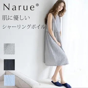 새상품 Narue NARUEnarue 셔링 보일 슬리브리스 원피스