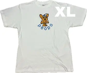 피포군 XL 화이트 티셔츠 애니메이션 캐릭터 경시청 경찰 유루 캐릭터