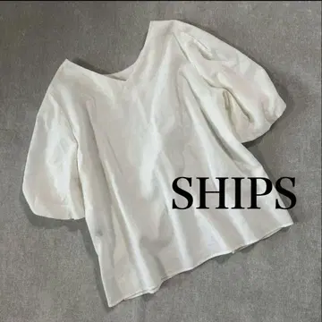 SHIPS 쉽스 미품 린넨 혼방 퍼프 슬리브 넉넉한 블라우스 셔츠