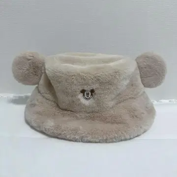 미키 귀도리 모자 베이지 58cm