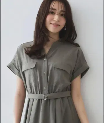 index 이번 시즌 더블 포켓 스키퍼 셔츠 원피스 40