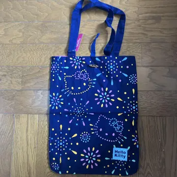 헬로키티 불꽃놀이 무늬 토트백