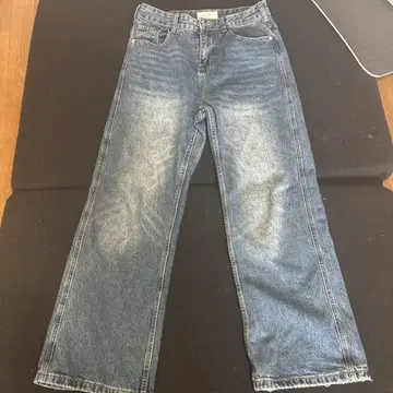 WEST BOY 루즈 배기 워시드 데님 팬츠