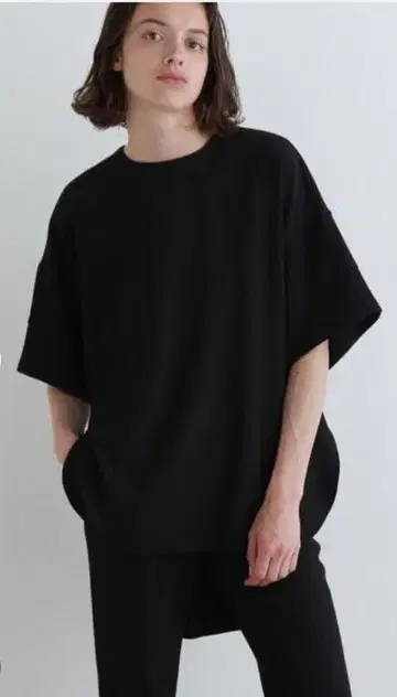 루필 2웨이 트윌 하프 슬리브 블라우스