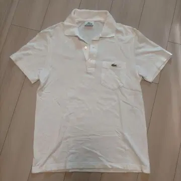 LACOSTE 화이트 피케 셔츠 사이즈 3