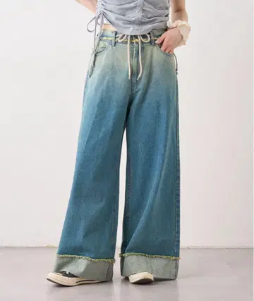 wcloset 하의 그라데 와이드 데님