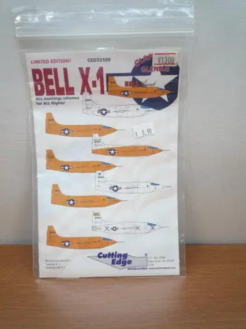 BELL X-1 한정판 데칼 세트 CDE72109