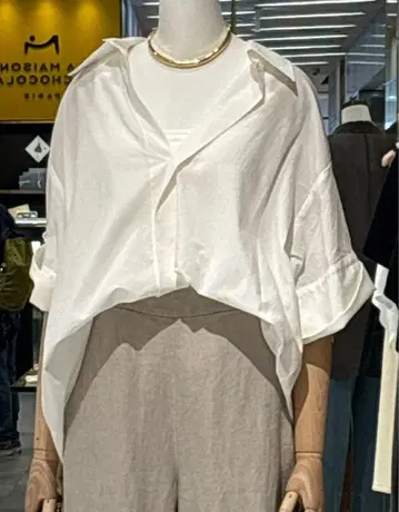 Plage RIAM 벌룬 하프 슬리브 셔츠