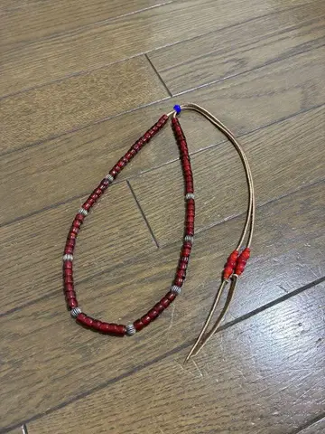 화이트 하트 화이트 하트 핸드메이드 비즈 목걸이