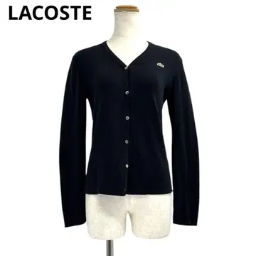 새상품급 라코스테 LACOSTE 가디건 코튼 L 블랙 b5f006