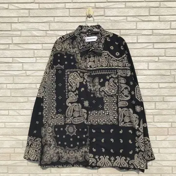 미야기 히데타카 셔츠 3 블랙 반다나 페이즐리