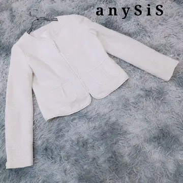 Anysis 포멀 노카라 자켓 화이트 M 졸업식 입학식