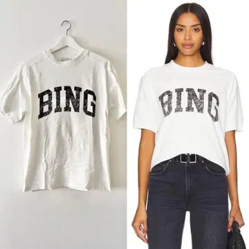 ANINE BING BING 로고 티셔츠 화이트