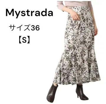 Mystrada 마이 스트라다 올 패턴 머메이드 롱 스커트 36