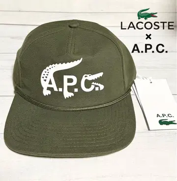 LACOSTE/APC/콜라보 캡/카키/미사용품/택 포함
