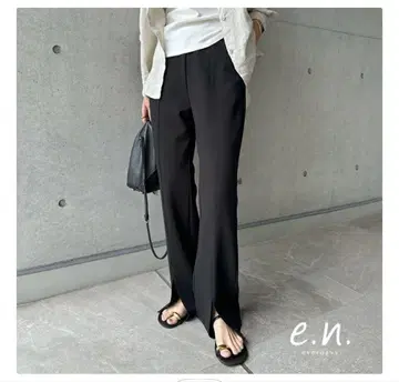 everynavy 슬릿 팬츠 블랙 L 사이즈