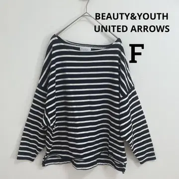 BEAUTY&YOUTH 스트라이프 긴팔 돌먼 소매 티셔츠