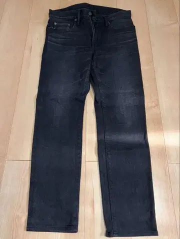 HYSTERIC GLAMOUR 블랙 데님 히스 팬츠 슬림 30
