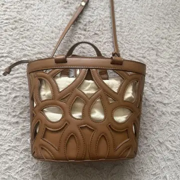 ZARA 자라 컷워크 미니 토트백 브라운