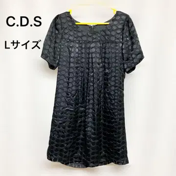 C.D.S BASIC 블랙 도트 무늬 L 사이즈 튜닉