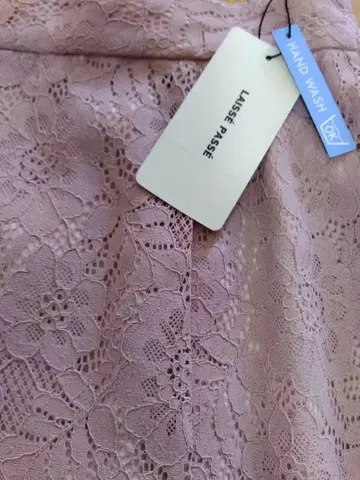 미사용 새상품 Size 40 LAISSE PASSE 핑크 레이스 스커트