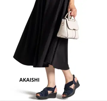 AKAISHI 컴포트 아치 피터 메쉬 샌들 통굽 24cm